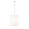 Z-Lite Weston Pendant, 6-Light, 24 In.W x 24 In.H, Brushed Nickel/White Linen 3501P24-BN - alternate 1